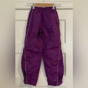 REI Kids Rain Pants - Size 8 - Purple with Velcro